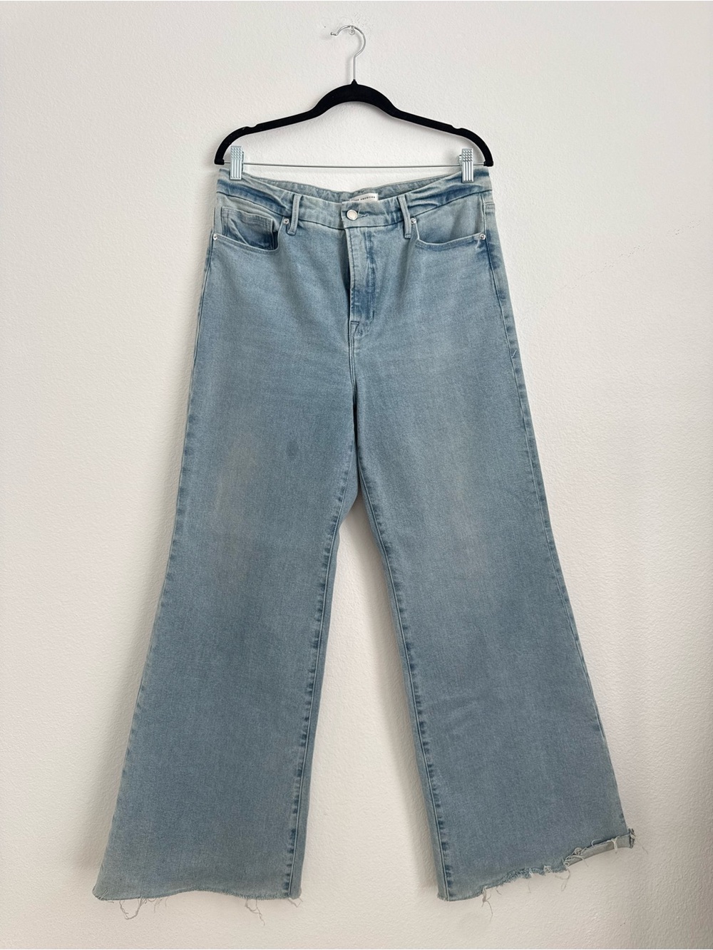 Good American Light Blue Wide Leg Jeans